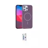 ieg™ iPhone 15 Pro Max Kılıf Siluet Doku Özel Seri - Siyah Bilvis 0.18mm Plus Cam Ekran Koruyucu