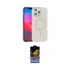 ieg™ iPhone 15 Pro Max Kılıf Siluet Doku Özel Seri - Siyah Buffer Hayalet Cam Ekran Koruyucu