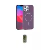 ieg™ iPhone 15 Pro Max Kılıf Siluet Doku Özel Seri - Siyah Joko Magic 5D Hayalet Cam