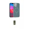 ieg™ iPhone 15 Pro Max Kılıf Siluet Doku Özel Seri - Siyah Joko Magic 5D Hayalet Cam