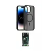 ieg™ iPhone 15 Pro Max Kılıf Siluet Minimal Prime - Şeffaf 360 Full Body Arka Koruyucu