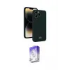 ieg™ iPhone 15 Pro Max Kılıf Vadi Çizgi Prime - Siyah Bilvis 5in1 3D Magic Cam Ekran Koruyucu