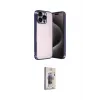 ieg™ iPhone 15 Pro Max Kılıf Vadi Minimal - Siyah Bilvis 3D Cam Ekran Koruyucu