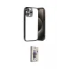 ieg™ iPhone 15 Pro Max Kılıf Vadi Minimal - Siyah Bilvis 3D Cam Ekran Koruyucu
