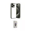 ieg™ iPhone 15 Pro Max Kılıf Vadi Minimal - Siyah Bilvis 3D Cam Ekran Koruyucu