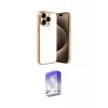ieg™ iPhone 15 Pro Max Kılıf Vadi Minimal - Siyah Bilvis 5in1 3D Magic Cam Ekran Koruyucu