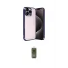 ieg™ iPhone 15 Pro Max Kılıf Vadi Minimal - Siyah Joko Magic 5D Hayalet Cam