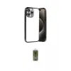 ieg™ iPhone 15 Pro Max Kılıf Vadi Minimal - Siyah Joko Magic 5D Hayalet Cam