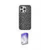 ieg™ iPhone 15 Pro Max Kılıf Vadi Özel Seri - Siyah Bilvis 5in1 3D Magic Cam Ekran Koruyucu