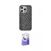 ieg™ iPhone 15 Pro Max Kılıf Vadi Özel Seri - Siyah Bilvis 5in1 5D Magic Hayalet Cam Ekran Koruyucu