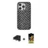 ieg™ iPhone 15 Pro Max Kılıf Vadi Özel Seri - Siyah Buffer Cam Ekran Koruyucu + Raze Metal Kamera Lens - LT