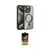ieg™ iPhone 15 Pro Max Kılıf Yadigar Asil Koleksiyonu - Siyah Buffer Cam Ekran Koruyucu