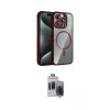 ieg™ iPhone 15 Pro Max Kılıf Yadigar Asil Koleksiyonu - Siyah Vanessa Magic Hayalet Cam