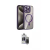 ieg™ iPhone 15 Pro Max Kılıf Yadigar Asil Koleksiyonu - Siyah Vanessa Magic Hayalet Cam