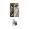 ieg™ iPhone 15 Pro Max Kılıf Yadigar Asil Koleksiyonu - Siyah Vanessa Magic Hayalet Cam