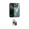 ieg™ iPhone 15 Pro Max Kılıf Yadigar Asil Koleksiyonu - Siyah Vanessa Magic Hayalet Cam
