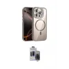 ieg™ iPhone 15 Pro Max Kılıf Yadigar Asil Koleksiyonu - Siyah Vanessa Magic Hayalet Cam