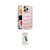 ieg™ iPhone 15 Pro Max Kılıf Yadigar Doku Özel Seri - Şeffaf Pasifik Cam Ekran Koruyucu