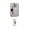 ieg™ iPhone 15 Pro Max Kılıf Yadigar Doku Özel Seri - Şeffaf Pasifik Cam Ekran Koruyucu