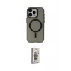ieg™ iPhone 15 Pro Max Kılıf Yadigar Işık - Siyah Bilvis 3D Cam Ekran Koruyucu