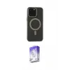 ieg™ iPhone 15 Pro Max Kılıf Yadigar Işık - Siyah Bilvis 5in1 3D Magic Cam Ekran Koruyucu