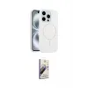 ieg™ iPhone 15 Pro Max Kılıf Yankı Form Serisi - Siyah Bilvis 3D Mat Cam Ekran Koruyucu