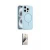 ieg™ iPhone 15 Pro Max Kılıf Yankı Form Serisi - Siyah Bilvis 3D Mat Cam Ekran Koruyucu