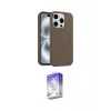 ieg™ iPhone 15 Pro Max Kılıf Yankı Form Serisi - Siyah Bilvis 5in1 3D Magic Cam Ekran Koruyucu