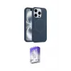 ieg™ iPhone 15 Pro Max Kılıf Yankı Form Serisi - Siyah Bilvis 5in1 3D Magic Cam Ekran Koruyucu