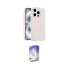 ieg™ iPhone 15 Pro Max Kılıf Yankı Form Serisi - Siyah Bilvis 5in1 3D Magic Cam Ekran Koruyucu