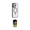 ieg™ iPhone 15 Pro Max Kılıf Yankı Işık Özel Seri - Siyah Buffer Cam Ekran Koruyucu