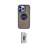 ieg™ iPhone 15 Pro Max Kılıf Yörünge Çizgi - Siyah Bilvis 3D Cam Ekran Koruyucu