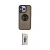 ieg™ iPhone 15 Pro Max Kılıf Yörünge Çizgi - Siyah Bilvis 3D Cam Ekran Koruyucu