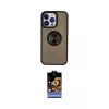 ieg™ iPhone 15 Pro Max Kılıf Yörünge Çizgi - Siyah Buffer Hayalet Cam Ekran Koruyucu
