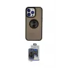 ieg™ iPhone 15 Pro Max Kılıf Yörünge Çizgi - Siyah Vanessa Magic Cam