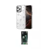 ieg™ iPhone 15 Pro Max Kılıf Yörünge Form - Şeffaf 360 Full Body Arka Koruyucu