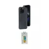 ieg™ iPhone 15 Pro Max Kılıf Yörünge Işık Serisi - Siyah Polymer Nano Ekran Koruyucu