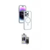 ieg™ iPhone 15 Pro Max Kılıf Yörünge Klasik - Siyah Vanessa Magic Hayalet Cam
