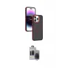 ieg™ iPhone 15 Pro Max Kılıf Yörünge Klasik - Siyah Vanessa Magic Hayalet Cam