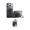 ieg™ iPhone 15 Pro Max Kılıf Zirve Çizgi Prime - Siyah Vanessa Magic Cam