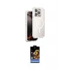 ieg™ iPhone 15 Pro Max Kılıf Zirve Klasik Prime - Siyah Buffer Hayalet Cam Ekran Koruyucu