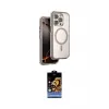 ieg™ iPhone 15 Pro Max Kılıf Zirve Klasik Prime - Siyah Buffer Hayalet Cam Ekran Koruyucu