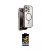 ieg™ iPhone 15 Pro Max Kılıf Zirve Klasik Prime - Siyah Buffer Hayalet Cam Ekran Koruyucu