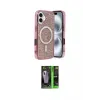 ieg™ iPhone 16 Kılıf Eksen Çizgi - Şeffaf 360 Full Body Arka Koruyucu