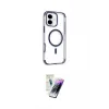 ieg™ iPhone 16 Kılıf Eksen Klasik Koleksiyonu - Şeffaf Pasifik Cam Ekran Koruyucu