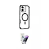 ieg™ iPhone 16 Kılıf Eksen Klasik Koleksiyonu - Şeffaf Pasifik Cam Ekran Koruyucu