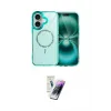 ieg™ iPhone 16 Kılıf Kıvılcım Form Prime - Şeffaf Pasifik Cam Ekran Koruyucu