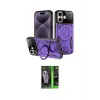 ieg™ iPhone 16 Kılıf Kıvılcım Modern Serisi - Şeffaf 360 Full Body Arka Koruyucu