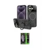 ieg™ iPhone 16 Kılıf Kıvılcım Modern Serisi - Şeffaf 360 Full Body Arka Koruyucu