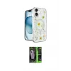 ieg™ iPhone 16 Kılıf Kozmos Doku - Şeffaf 360 Full Body Arka Koruyucu